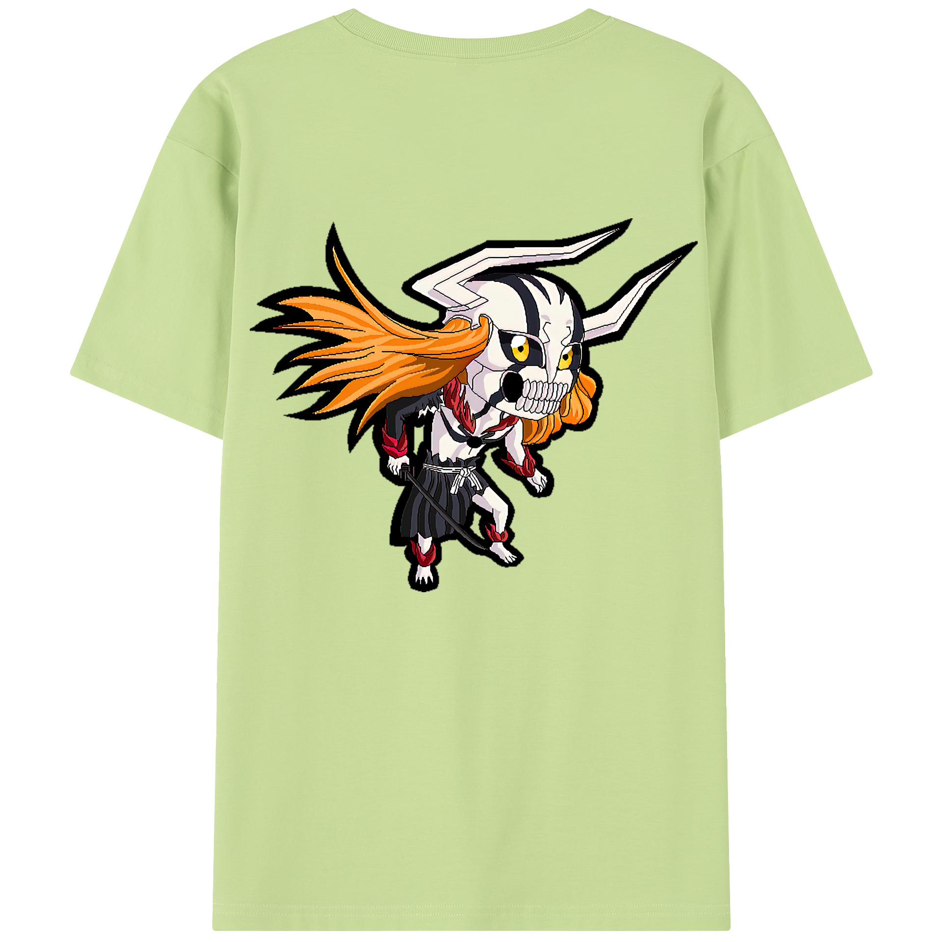 （画像用） ブリーチ 黒崎一護（くろさき いちご）BLEACH Kurosaki Ichigo 綿100％半袖Tシャツ（背面プリント）